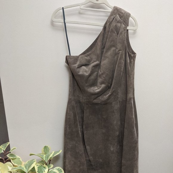 Danier | BNWT One-Shoulder Suede Dress - Picture 1 of 3